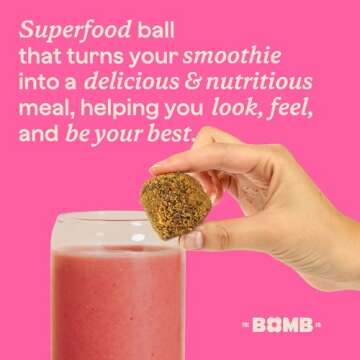 The Bomb Co. Blender Bomb, The OG, Superfood Smoothie Mix with Chia Seeds, Hemp Seeds, Flax Seeds, S...