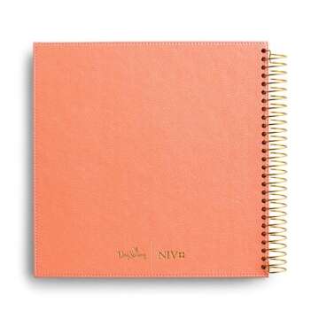 Illustrating Bible NIV: Books of Psalms & Proverbs - Spiral Bound Bible Journal, Coral