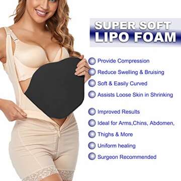 3 Pack Lipo Foam Ab Board Post Surgery Liposuction Abdominal Compression Board BBL Lumbar Molder Backboard for Liposuction