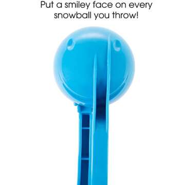 Hey! Play! Snowball Maker Tool with Handle for Snow Ball Fights, Fun Winter Outdoor Activities and More, For Kids and Adults (Set of 2)