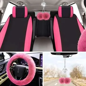 17 Pcs Stylish Car Seat Cover Set for Women