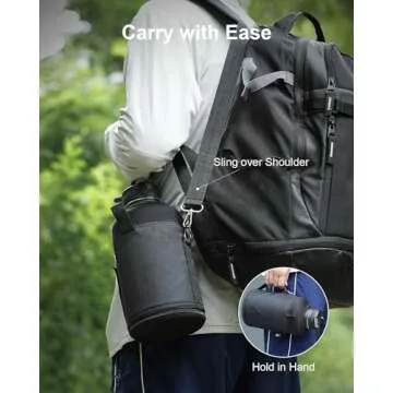 Topre 64 oz Insulated Water Bottle, Half Gallon Vacuum Stainless Steel Sports Water Jug with 3 Lids & Brush, BPA-free Reusable Double Walled Mug Gym Keg for Sports Outdoor Camping, Black