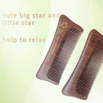 sanlusan 2pcs labor combs for labor pain birthing combs,natural wood combs for pregnancy contraction, Wooden birth comb set, Gift for pregnant women,childbirth comb