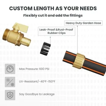 Giraffe Tools Hybrid Garden Hose 75ft Flexible and Leakproof