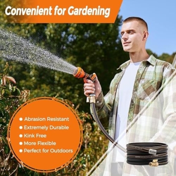 Giraffe Tools Hybrid Garden Hose 75ft Flexible and Leakproof