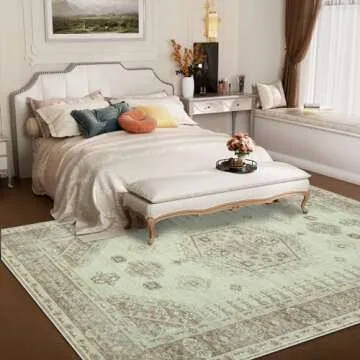 Washable 8x10 Area Rug for Living Room Soft Non-Slip