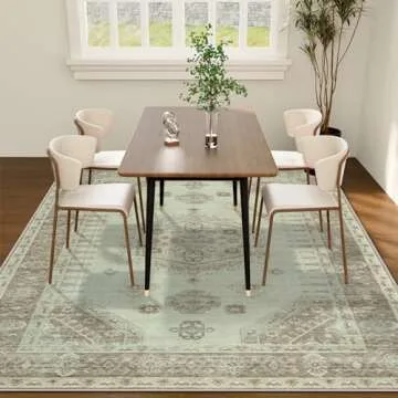 Washable 8x10 Area Rug for Living Room Soft Non-Slip
