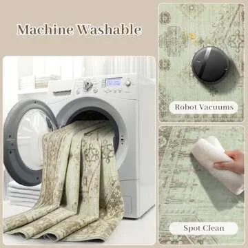 Washable 8x10 Area Rug for Living Room Soft Non-Slip