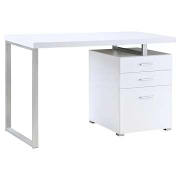 Brennan Modern Desk with Versatile File Cabinet Storage