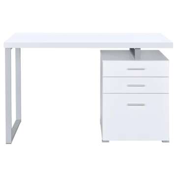 Brennan Modern Desk with Versatile File Cabinet Storage