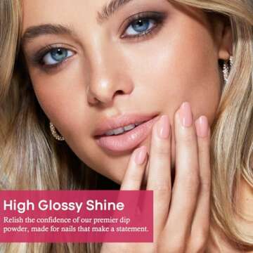 AZUREBEAUTY 18Pcs Dip Powder Nail Kit Starter 8 Nude Skin Tones Champagne Glitter Neutral Pink Colors with Dipping Powder Liquid Set + Recycling Tray for DIY Nail Art Manicure Home Gift