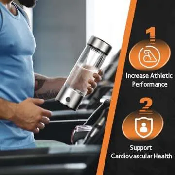 Hydrogen Water Bottle Generator, Portable Rechargeable aquahealth Hydrogen Water, Hydrogen Water Ionizer Machine, with SPE/PEM Technology, for Home Office Travel Fitness Drinking