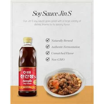 SEMPIO Soy Sauce Jin S - Multi-purpose, Hearty Savory Flavor Enhancer, Authentic Korean Asian Cuisin...