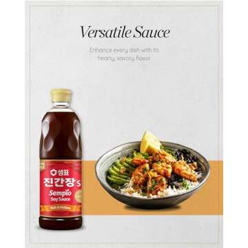 SEMPIO Soy Sauce Jin S - Multi-purpose, Hearty Savory Flavor Enhancer, Authentic Korean Asian Cuisine, Made in Korea. (29.08 fl oz / 860mL, Kosher, Vegan, Non-GMO)​