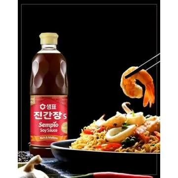 SEMPIO Soy Sauce Jin S - Multi-purpose, Hearty Savory Flavor Enhancer, Authentic Korean Asian Cuisine, Made in Korea. (29.08 fl oz / 860mL, Kosher, Vegan, Non-GMO)​