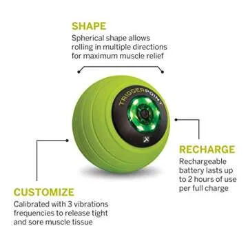 TriggerPoint MB Vibe 3-Speed Vibrating Massage Ball for Recovery