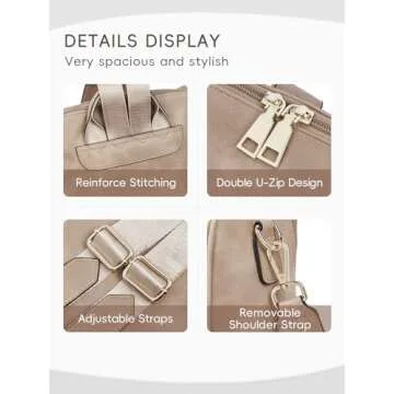 CLUCI Women Backpack Purse - Stylish Anti-theft Travel Bag