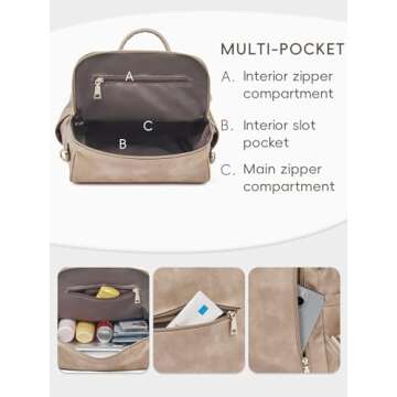 CLUCI Women Backpack Purse - Stylish Anti-theft Travel Bag