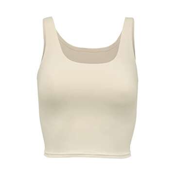 Almere Seamless Sleeveless Tank Top for Women - Cream, Medium