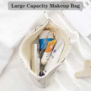 Wudimeitt Corduroy Cosmetic Bag for Travel Essentials