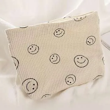 Wudimeitt Corduroy Cosmetic Bag for Travel Essentials