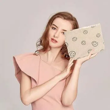 Wudimeitt Corduroy Cosmetic Bag for Travel Essentials