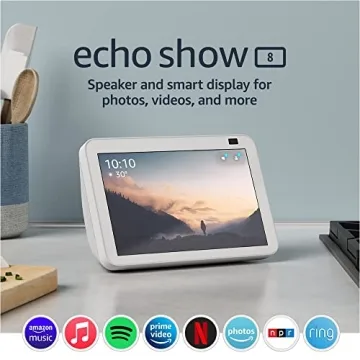 Echo Show 8 Smart Display | HD Touchscreen & Alexa Device | Glacier White