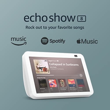 Echo Show 8 Smart Display | HD Touchscreen & Alexa Device | Glacier White