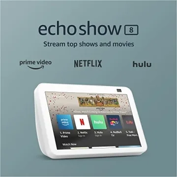 Echo Show 8 Smart Display | HD Touchscreen & Alexa Device | Glacier White