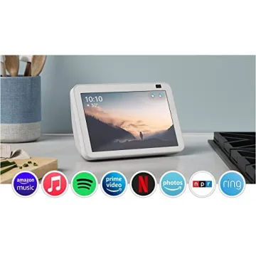 Echo Show 8 Smart Display | HD Touchscreen & Alexa Device | Glacier White