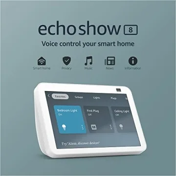 Echo Show 8 Smart Display | HD Touchscreen & Alexa Device | Glacier White
