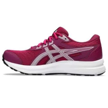 ASICS Women's Gel-Contend 8 Running Shoes, 7.5, BlackBerry/Pure Silver