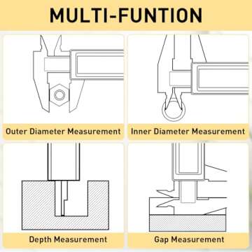 TamBee Plastic Caliper, 150mm Mini Caliper Double Scale Plastic Vernier Caliper for Jewelry Brow Sliding Gauge Ruler Measuring Tool 6Inch 5PCS(Black)