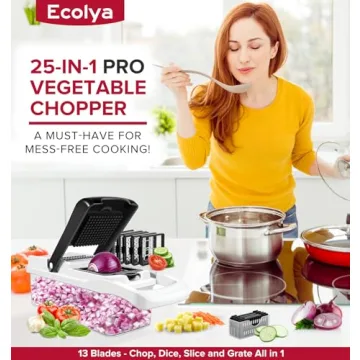 Ecolya Vegetable Chopper 25 in 1 Multifunctional Kitchen Tool