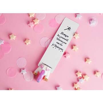 Handmade Bookmark Ideal Gift For Bookworm and Book Lover Truly Handmade and Crafted With Love Father Husband Gift Anniversary Booklovers (Unicorn Tail)