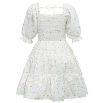 Stylish AGQT Girls Square Neck Dress with Bag