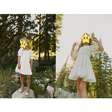 Stylish AGQT Girls Square Neck Dress with Bag