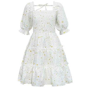 Stylish AGQT Girls Square Neck Dress with Bag