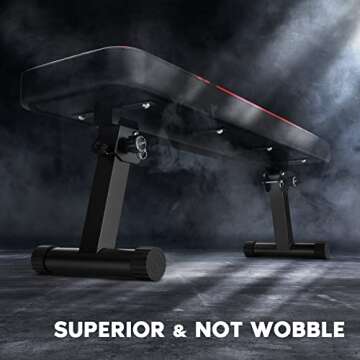 FLYBIRD Flat Weight Bench 1000 LBS Capacity - Foldable Design