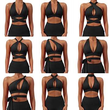 SUUKSESS Sexy Halter Crop Tops for Active Women