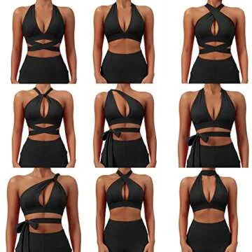 SUUKSESS Sexy Halter Crop Tops for Active Women