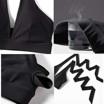 SUUKSESS Sexy Halter Crop Tops for Active Women