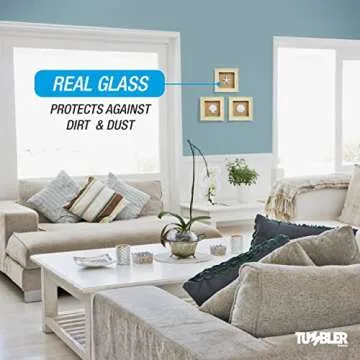 Beachy Set of 3 Shell Shabby Chic Shadow Boxes- Creamy Off White Frame 7" x 7" - Starfish, Sand Dollar and Clam Shell Mounted on Fabric Background by Tumbler Home