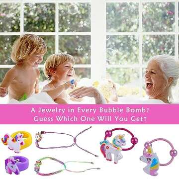 Bath Bombs for Kids, XXXL Bath Bombs with Surprise Inside Unicorns Gifts for Girls, Natural Organic Kids Bubble Bath, Christmas Stocking Stuffers for Kids Christmas Gifts