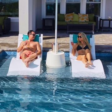 Floating Luxuries Kai Pool Lounger Set for Shallow Pools