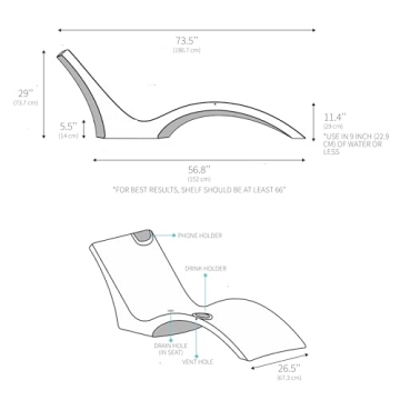 Floating Luxuries Kai Pool Lounger Set for Shallow Pools