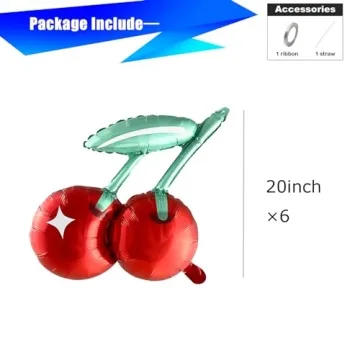 Cherry Balloon Set for Vibrant Party Decorations