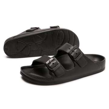 FUNKYMONKEY Women's Comfort Slides - Stylish & Comfy Sandals