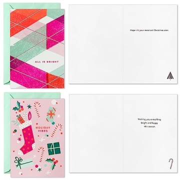 Hallmark Neon Christmas Cards for Holiday Cheer