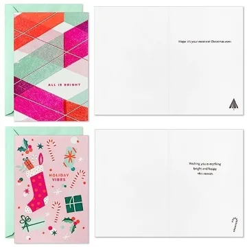 Hallmark Neon Christmas Cards for Holiday Cheer